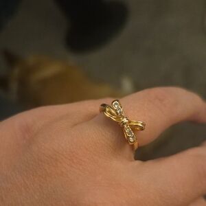 Bow Ring with Crystals